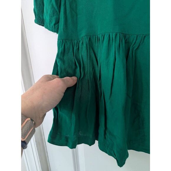 Anthropologie Meadow Rue Drop Waist Mini Dress women's size 0 green academia - Picture 5 of 7